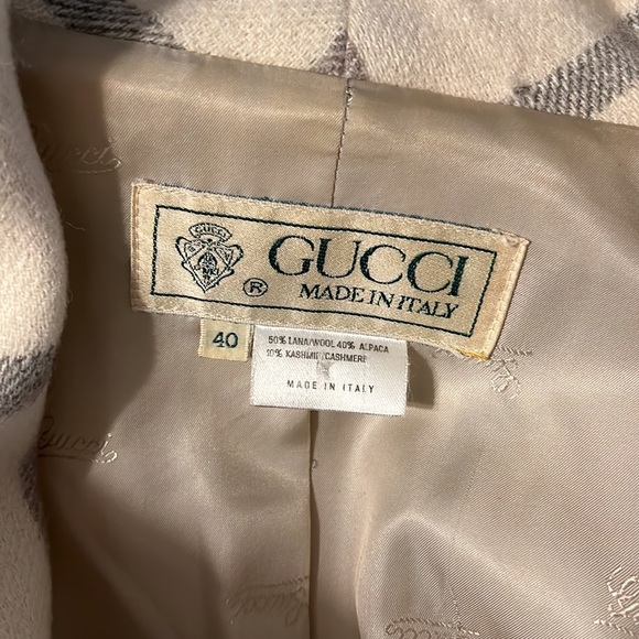 EUC Authentic Vintage Gucci Wool Pointed Collar Full Length Coat size 40 - Picture 4 of 7